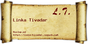 Linka Tivadar névjegykártya